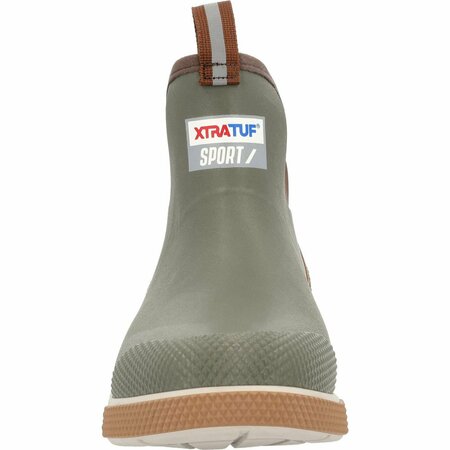 Xtratuf Men's 6 in Ankle Deck Boot Sport, OLIVE, M, Size 10 ADSM300